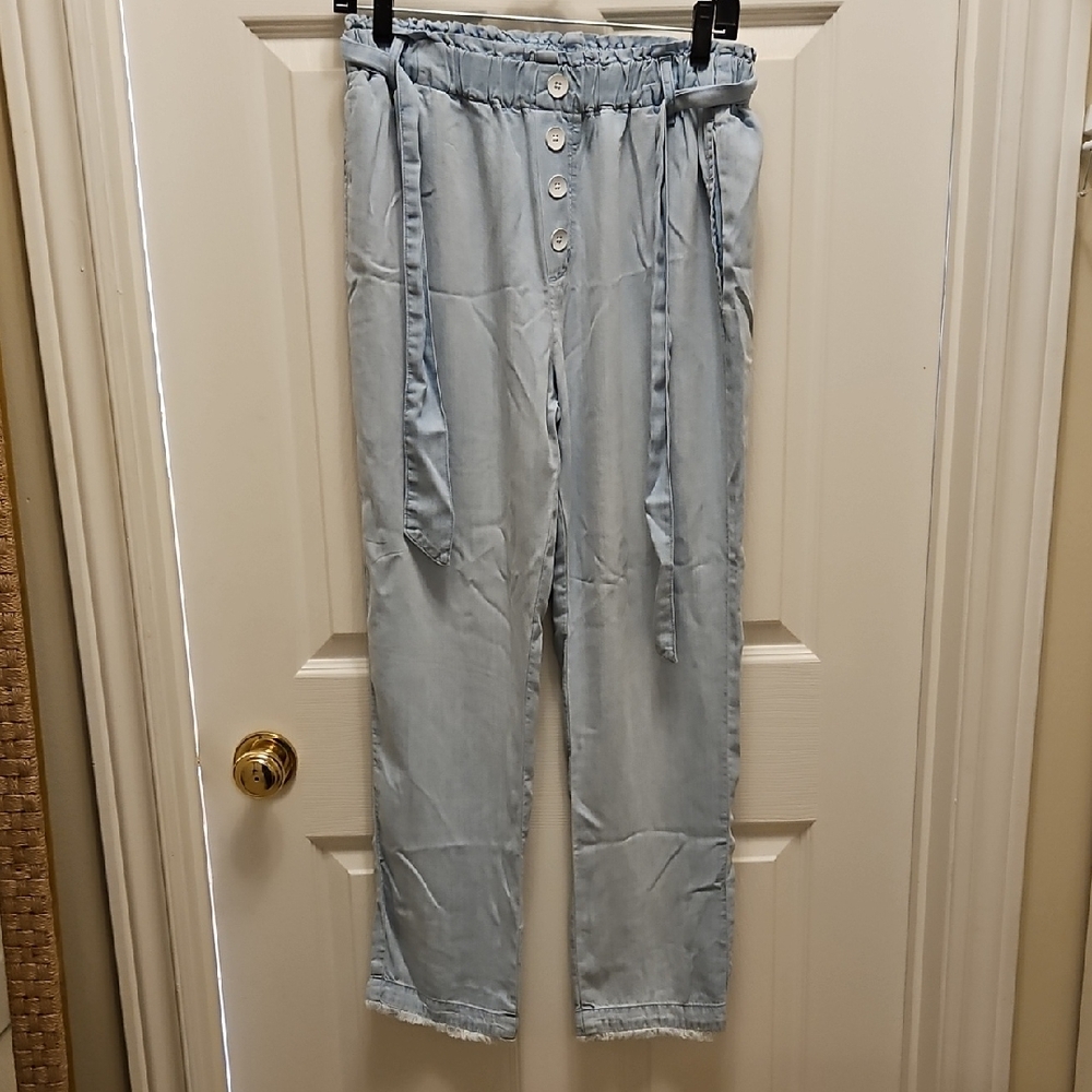 Cloth & Stone Chambray Blue Casual Pyjama Style Pant With Elastic  Women's Small